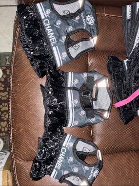 Chanel-Inspired dog or cat harness
